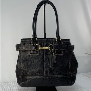 COACH HAMPTON PEBBLE LEATHER TOTE BAG FTL-02-121